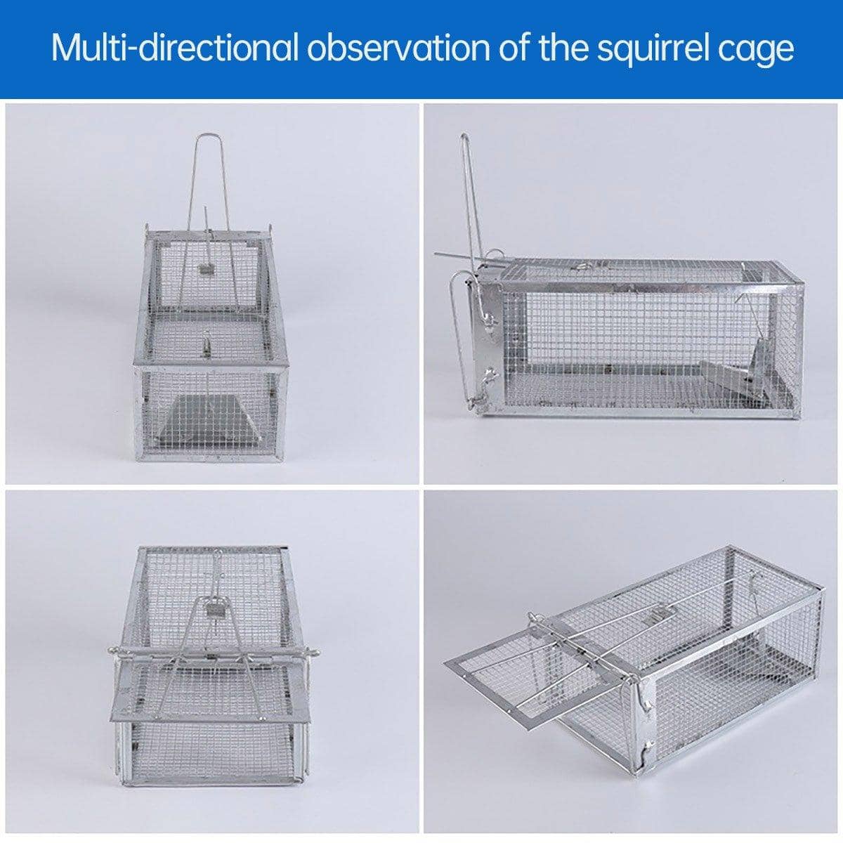 Humane Live Catch Rodent Trap Cage - Single Door, 27 x 14 x 12 cm - view 5