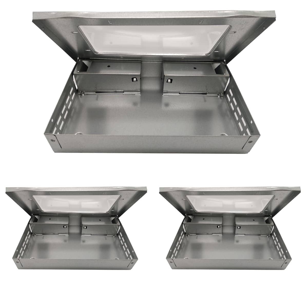 Humane Rodent Catcher Boxes with Inspection Lids, Pack of 3 - view 2