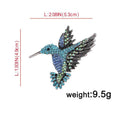 Hummingbird Brooch, Retro Silver Tone - Multicolour - view 4