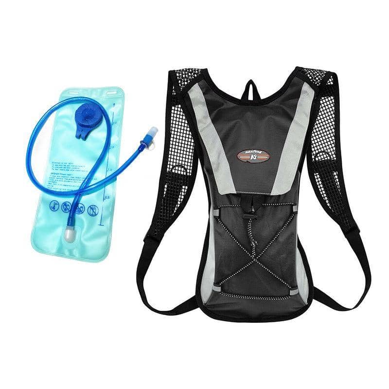 Hydration Pack Backpack with 2 Litre Water Bladder for Hiking and Cycling - Black