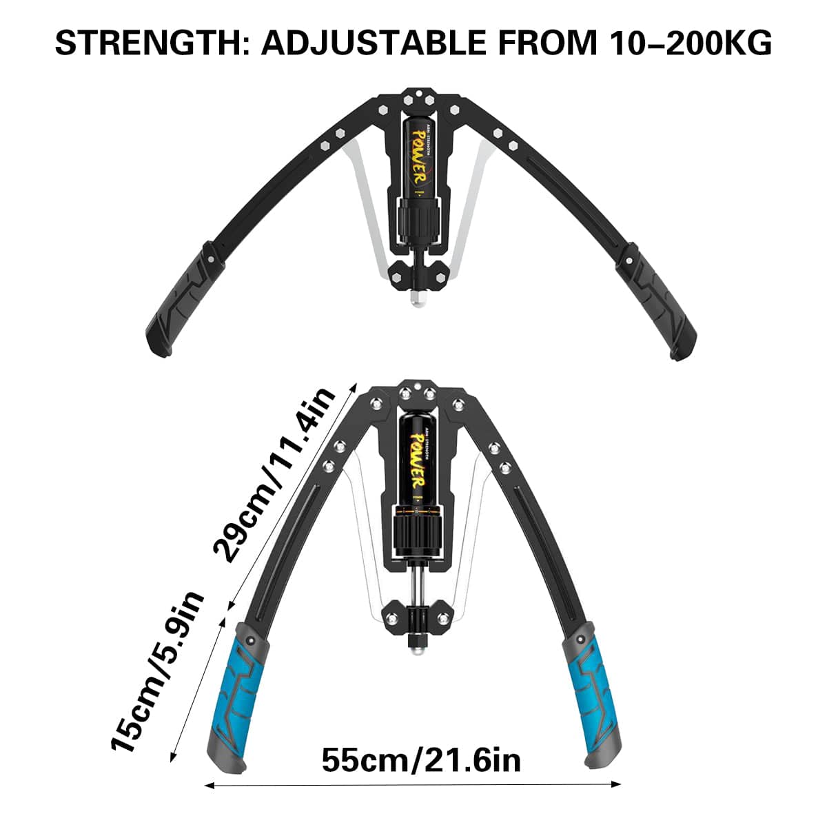 Hydraulic Arm Force Trainer, Adjustable Resistance - Black - view 4