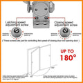 Hydraulic Door Closer for 45 to 65 kg Doors - Silver Aluminium - view 5
