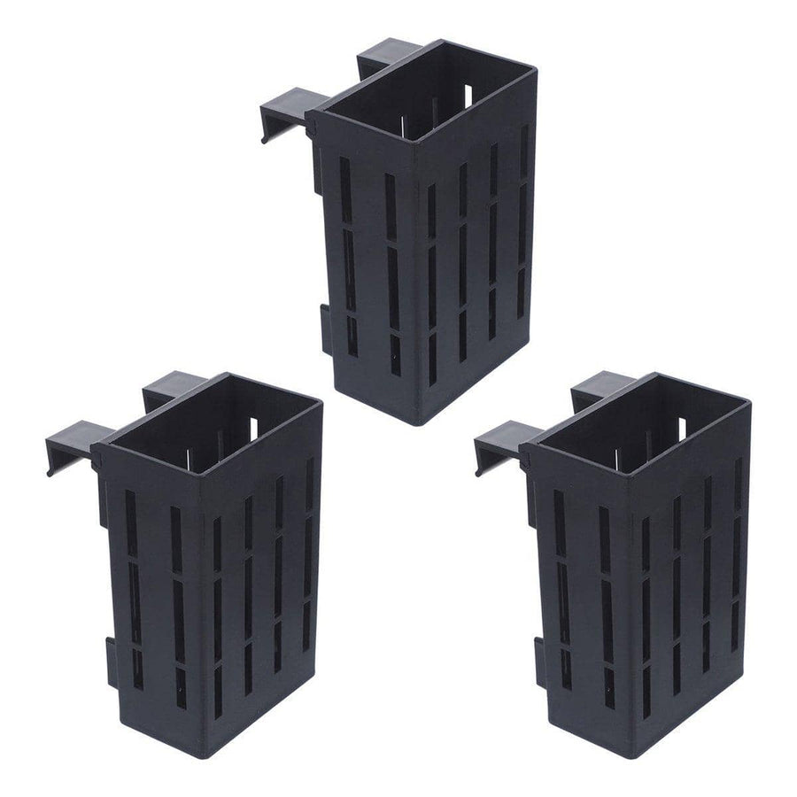 Hydroponic Plant Holder Baskets for Aquarium, Pack of 3 - Black