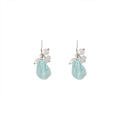 Ice Blue Pearl Drop Earrings, Elegant Fashion Jewellery for Girls and Women - view 2