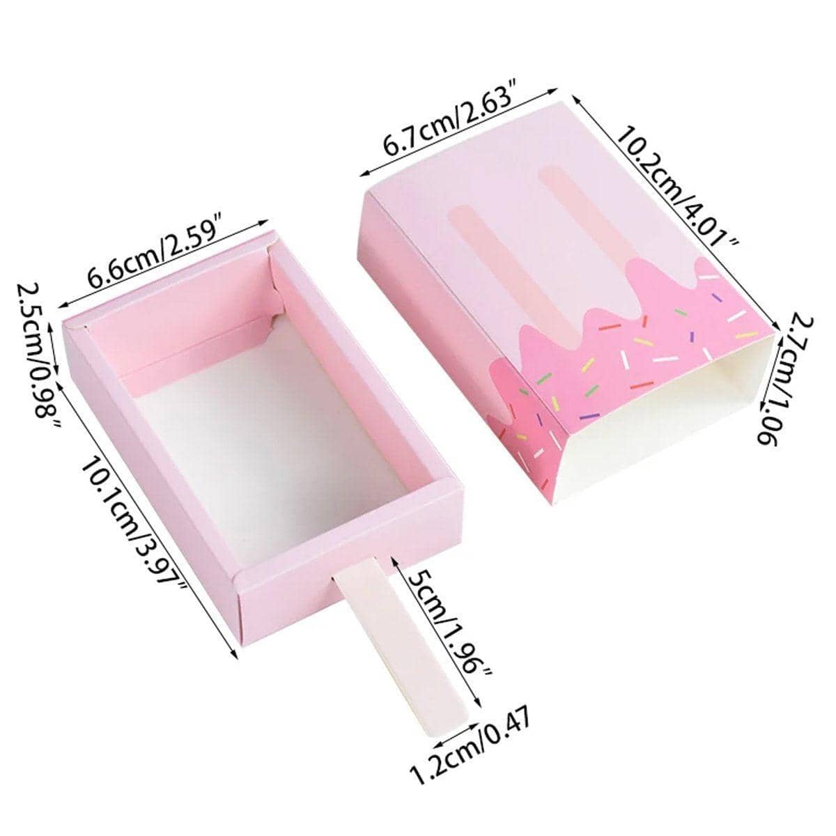 Ice Cream Candy Gift Boxes Party Favour Packaging - Pink, Pack of 50 - view 4