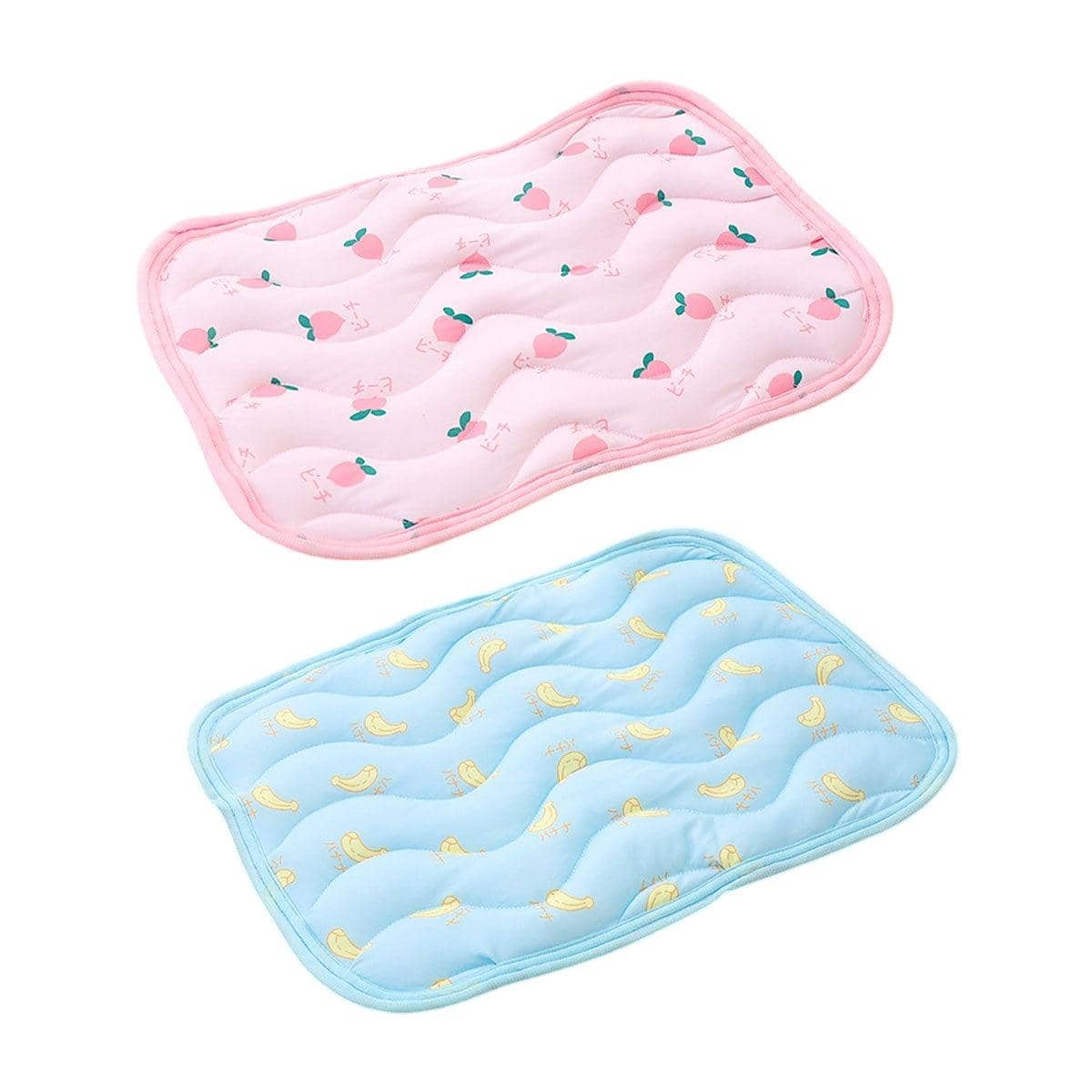 Ice Silk Pet Cooling Mat - Blue Banana Print, Small (50 x 40 cm) - view 3