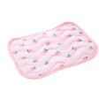 Ice Silk Pet Cooling Mat - Pink Peach Print, Medium (62 x 50 cm)