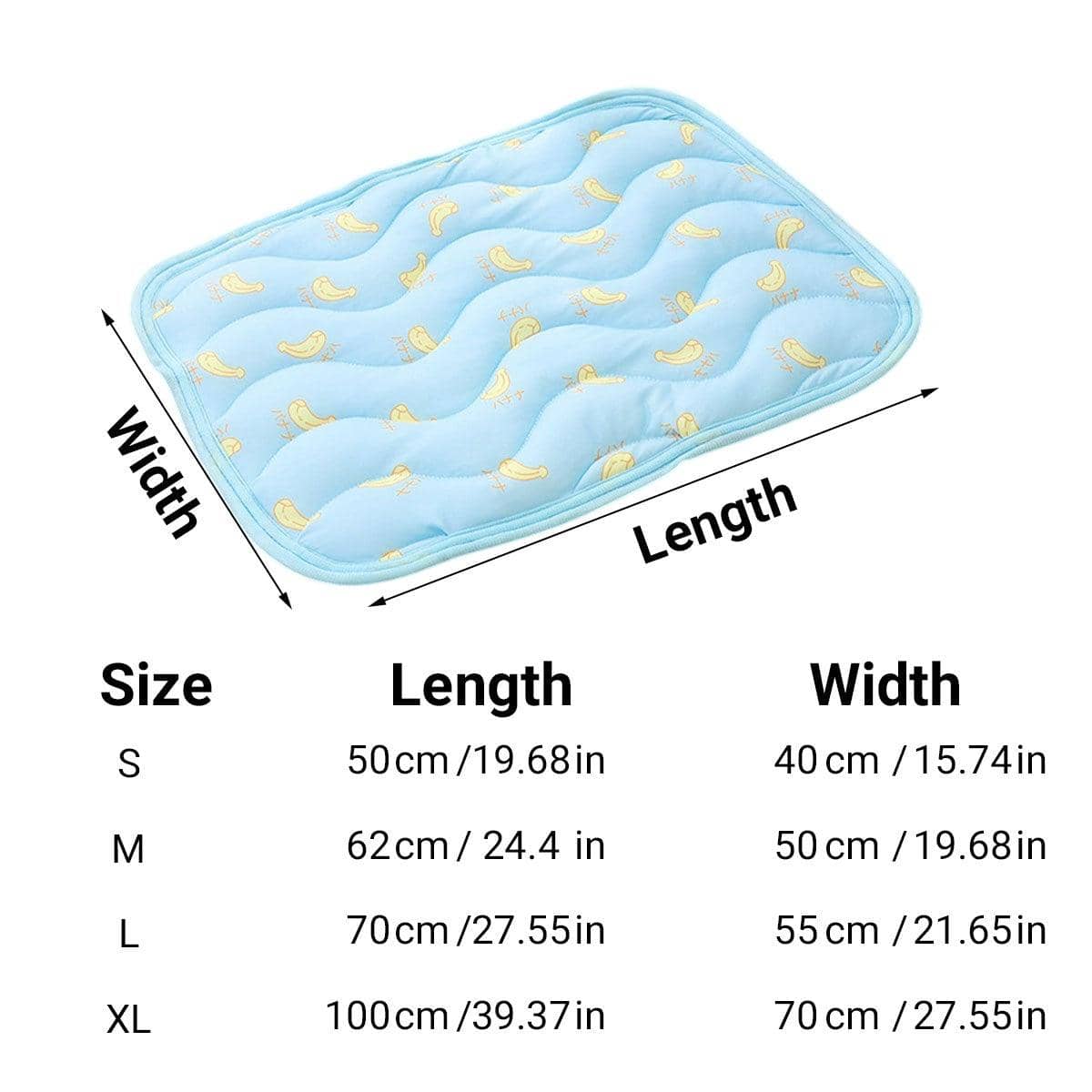 Ice Silk Pet Cooling Mat - Pink Peach Print, Medium (62 x 50 cm) - view 4