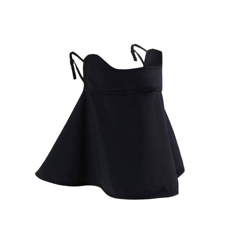 Ice Silk Sun Protection Face and Neck Cover - Black