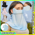 Ice Silk Sun Protection Face and Neck Cover - Light Blue - view 2