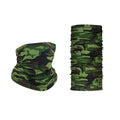 Ice Silk Sun Protection Neck Gaiter Bandana, Face Scarf - Green Camouflage