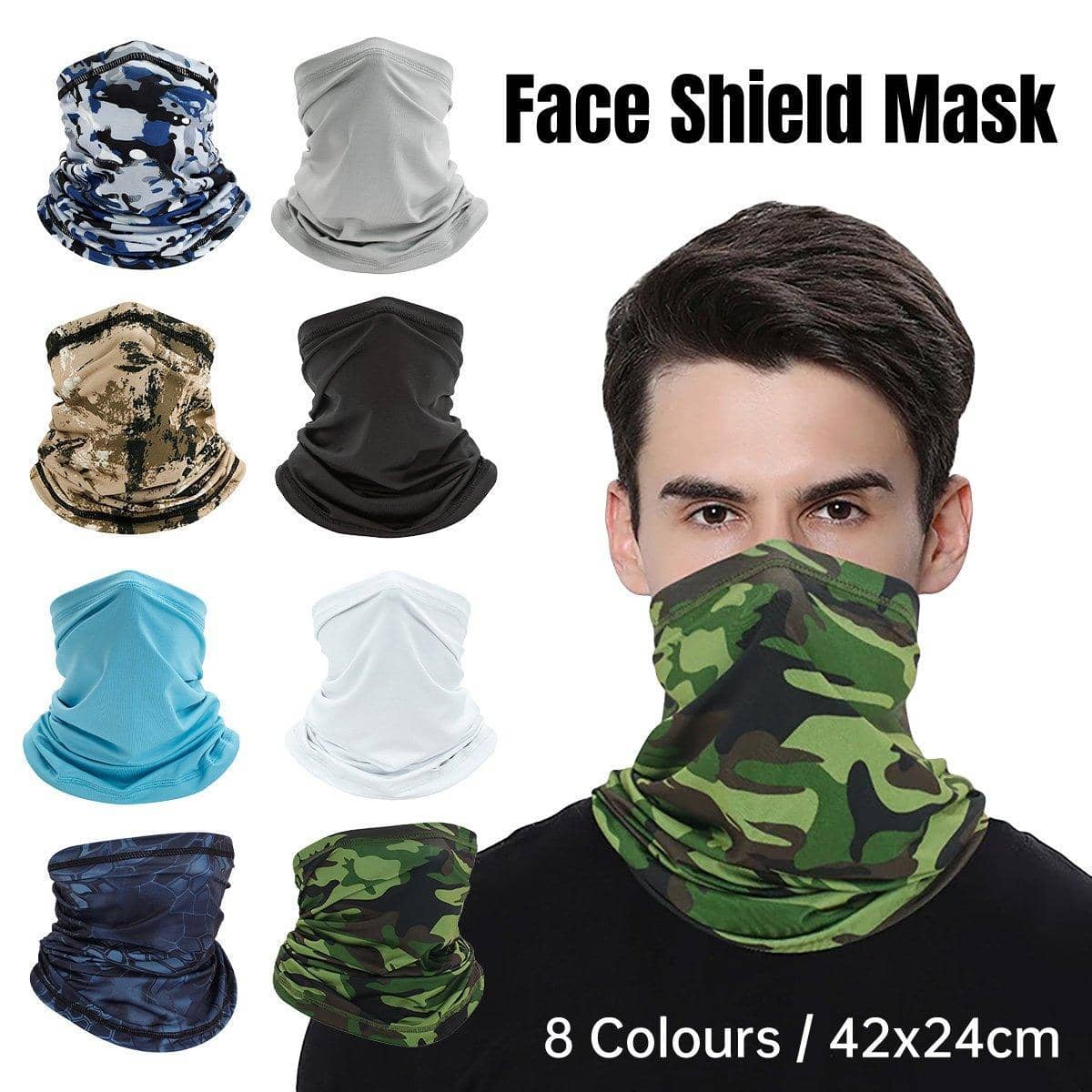 Ice Silk Sun Protection Neck Gaiter Bandana, Face Scarf - Grey - view 2