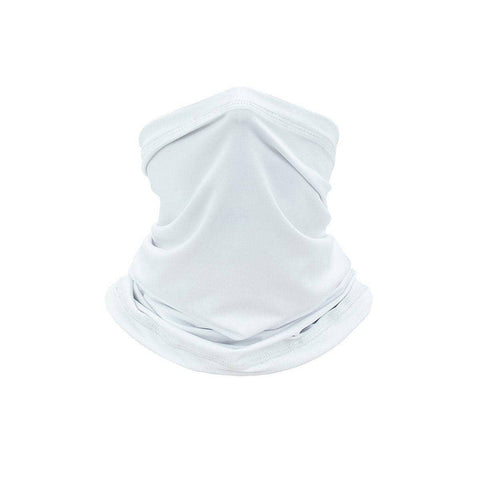 Ice Silk Sun Protection Neck Gaiter Bandana, Face Scarf - White