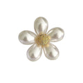 Imitation Pearl Flower Brooch - Size S, 2.5 cm Diameter
