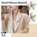 Imitation Pearl Flower Brooch - Size S, 2.5 cm Diameter - view 2