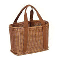 Imitation Rattan Woven Basket with Handles - Small (29 x 15 x 20 cm)