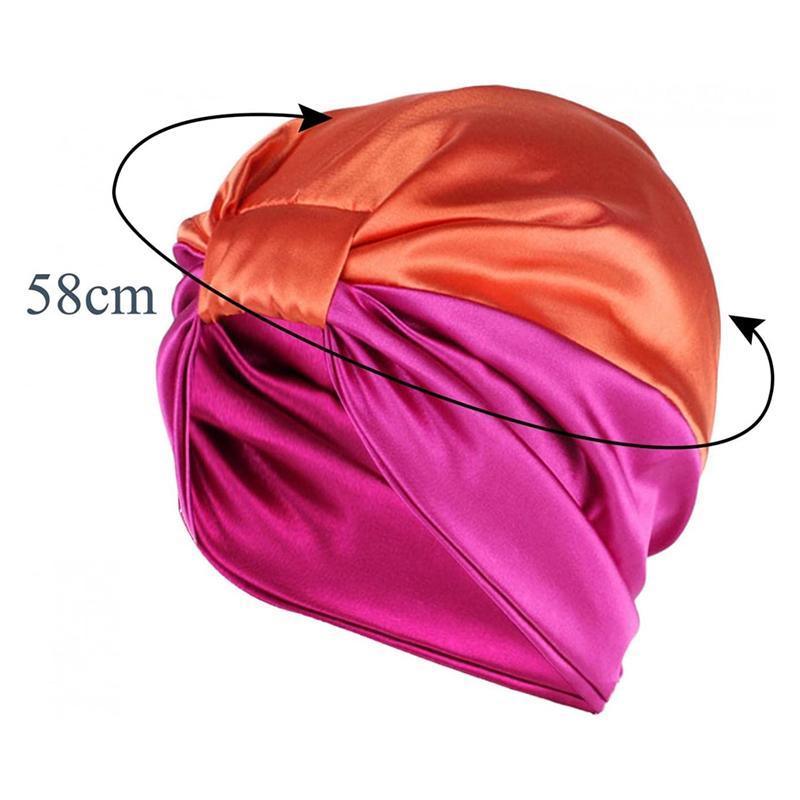 Imitation Silk Sleeping Cap for Women - Blue Green - view 4