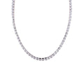 Imitation Zircon Gem Necklace - Silver