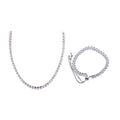 Imitation Zircon Gem Necklace - Silver - view 3