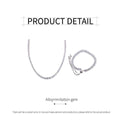 Imitation Zircon Gem Necklace - Silver - view 4