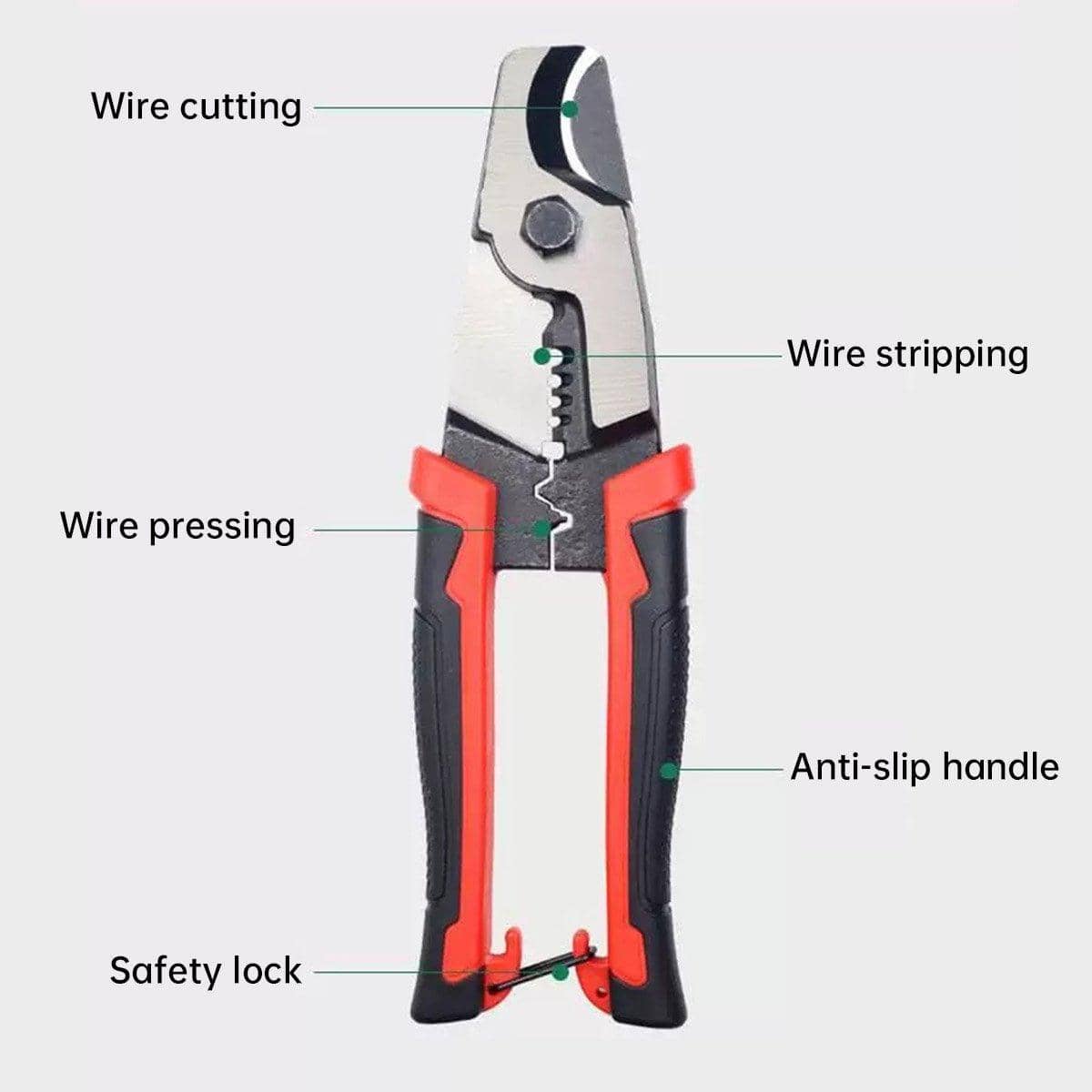 Industrial Cable Cutter for Copper, Aluminium and Armoured Cable, Geared Wire Cutter - view 5
