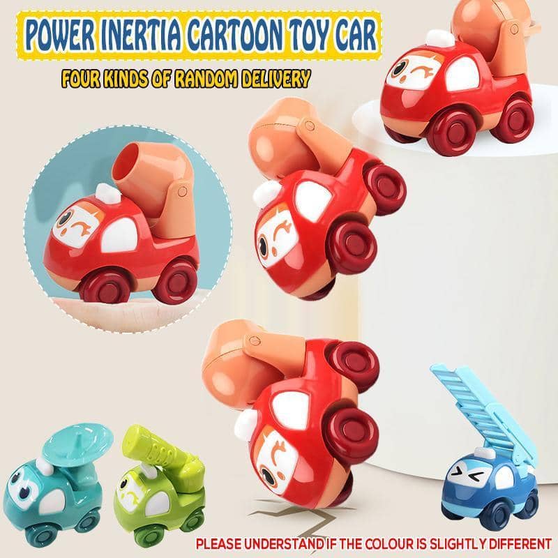 Inertia Push and Go Cartoon Toy Car for Kids