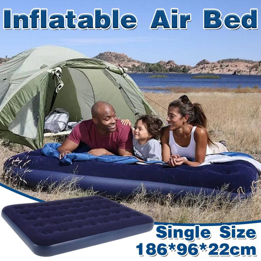 Inflatable Airbed Single (186 x 96 x 22 cm) with Hand Pump