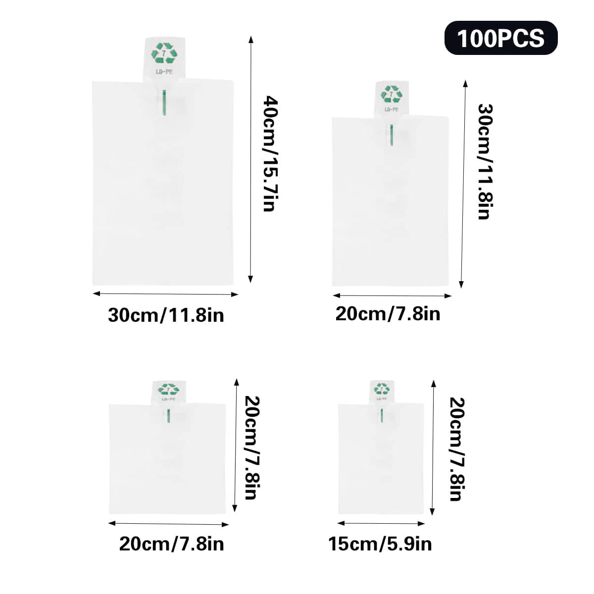 Inflatable Cushioning Air Bags, Pack of 100 - 20 x 20 cm - view 4