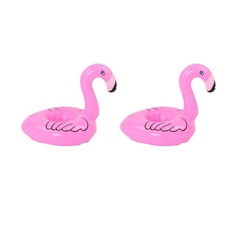 Inflatable Drink Holders 2 Pack for Pool Parties - Flamingo