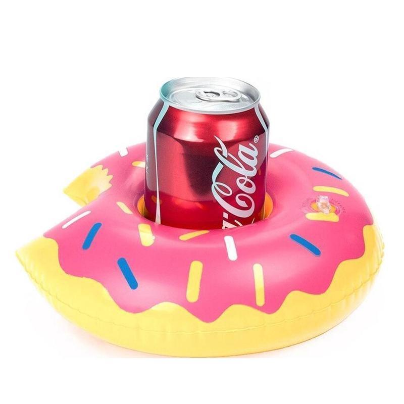 Inflatable Drink Holders 2 Pack for Pool Parties - Pink Donut - view 12