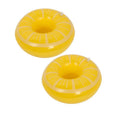 Inflatable Drink Holders 2 Pack for Pool Parties - Yellow Lemon