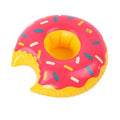 Inflatable Floating Drink Holder for Pool and Beach - Pink Donut