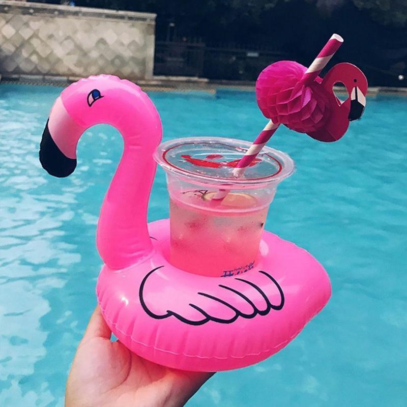 Inflatable Floating Drink Holder for Pool and Beach - Pink Donut - view 7