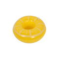 Inflatable Floating Drink Holder for Pool and Beach - Yellow Lemon