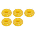 Inflatable Floating Drink Holders for Pool and Bath, Pack of 5 - Yellow Lemon