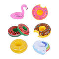 Inflatable Floating Drink Holders for Pool and Bath, Pack of 5 - Yellow Lemon - view 3