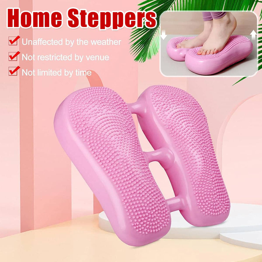 Inflatable Foot Pedal Stepper Non Slip Fitness Equipment for Home, Pink