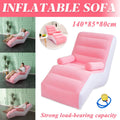 Inflatable Lounge Chair Recliner Air Couch Folding Seat, Pink