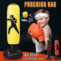 Inflatable Punching Bag 160 x 65 cm with Pump - Yellow - view 2