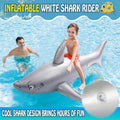 Inflatable Shark Pool Rider Toy for Kids and Swimming Pools
