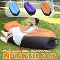 Inflatable Sofa Outdoor Portable Air Lounge Camping Foldable Couch Lightweight - Purple - view 2