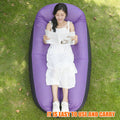 Inflatable Sofa Outdoor Portable Air Lounge Camping Foldable Couch Lightweight - Purple - view 5