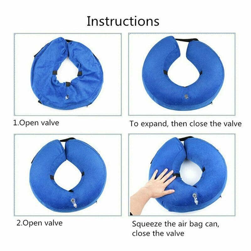 Inflatable Soft Healing Collar for Dogs and Cats - Blue, Small (22 x 23 cm) - view 4