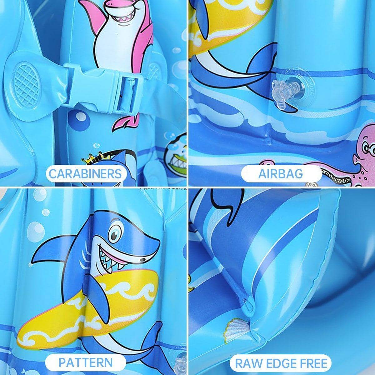 Inflatable Swim Vest for Kids - Pink, Medium (95.5 x 49 cm) - view 5