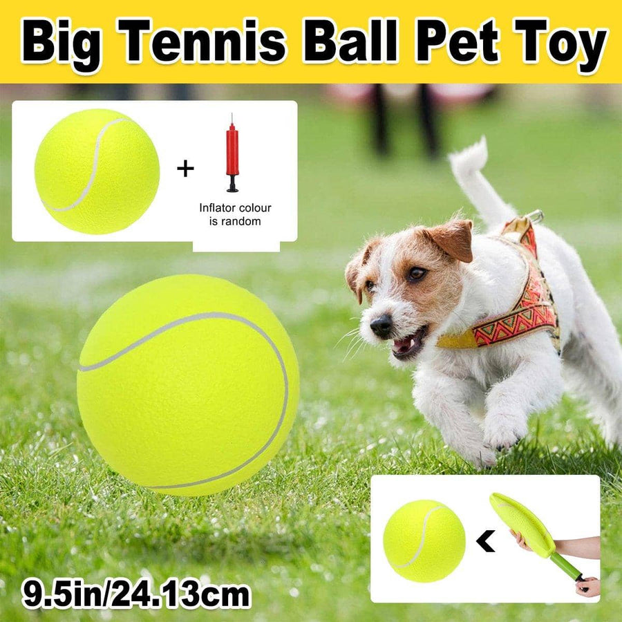 Inflatable Tennis Ball Dog Toy, 24 cm Fetch and Training Ball