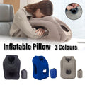Inflatable Travel Pillow with Storage Bag - Black - view 2