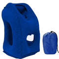 Inflatable Travel Pillow with Storage Bag - Blue