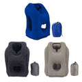 Inflatable Travel Pillow with Storage Bag - Blue - view 3