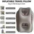 Inflatable Travel Pillow with Storage Bag - Blue - view 5