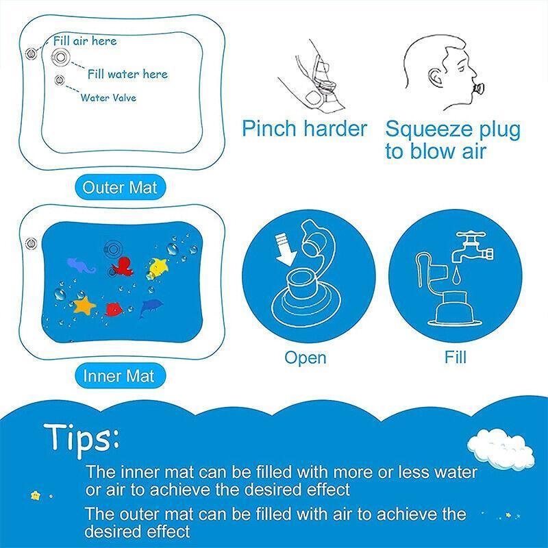 Inflatable Tummy Time Water Play Mat for Babies - 66 x 50 cm - view 3